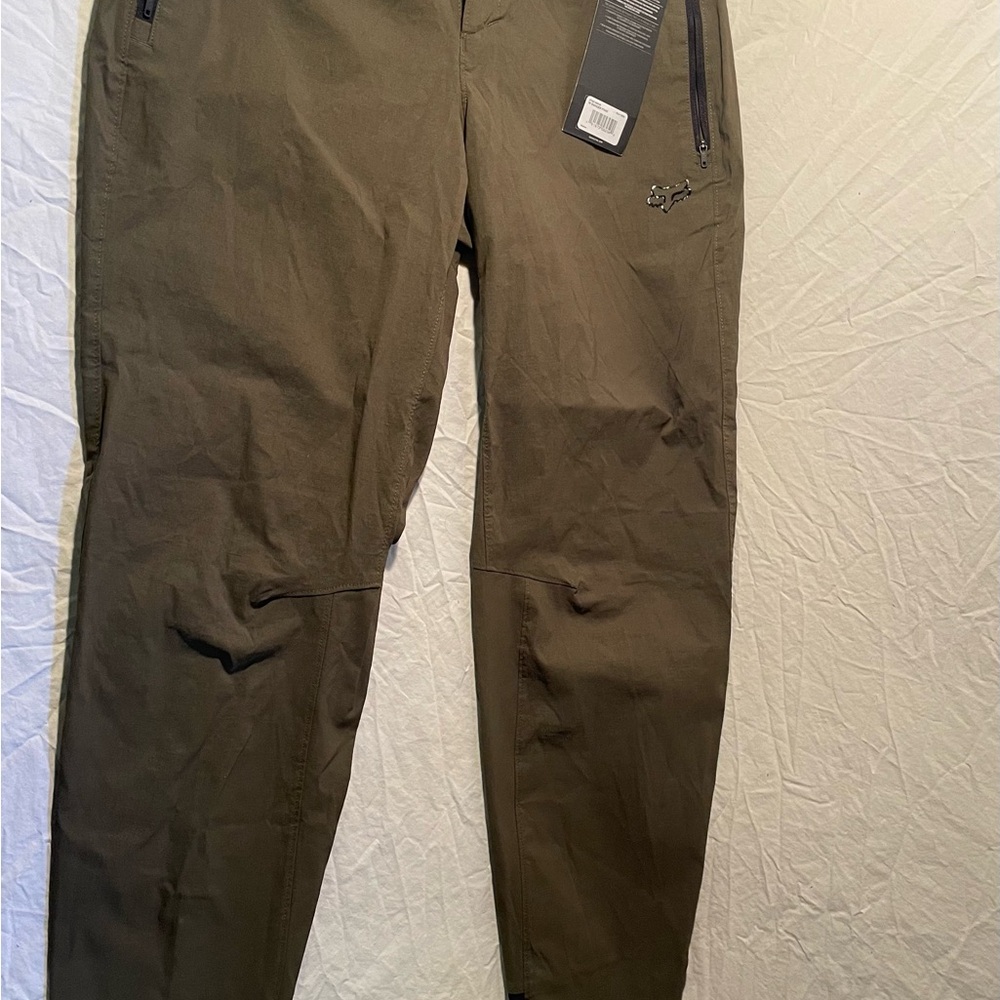 Women Olive Green Fox Racing Pants